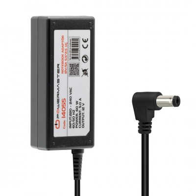      POWERMASTER PM-14055 12 VOLT - 5 AMPER 5.5*2.5 UÇLU PLASTİK KASA MASAÜSTÜ ADAPTÖR