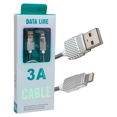 DABMOBİL METAL YAYLI IPHONE LIGHTNING 1 METRE USB DATA VE ŞARJ KABLOSU