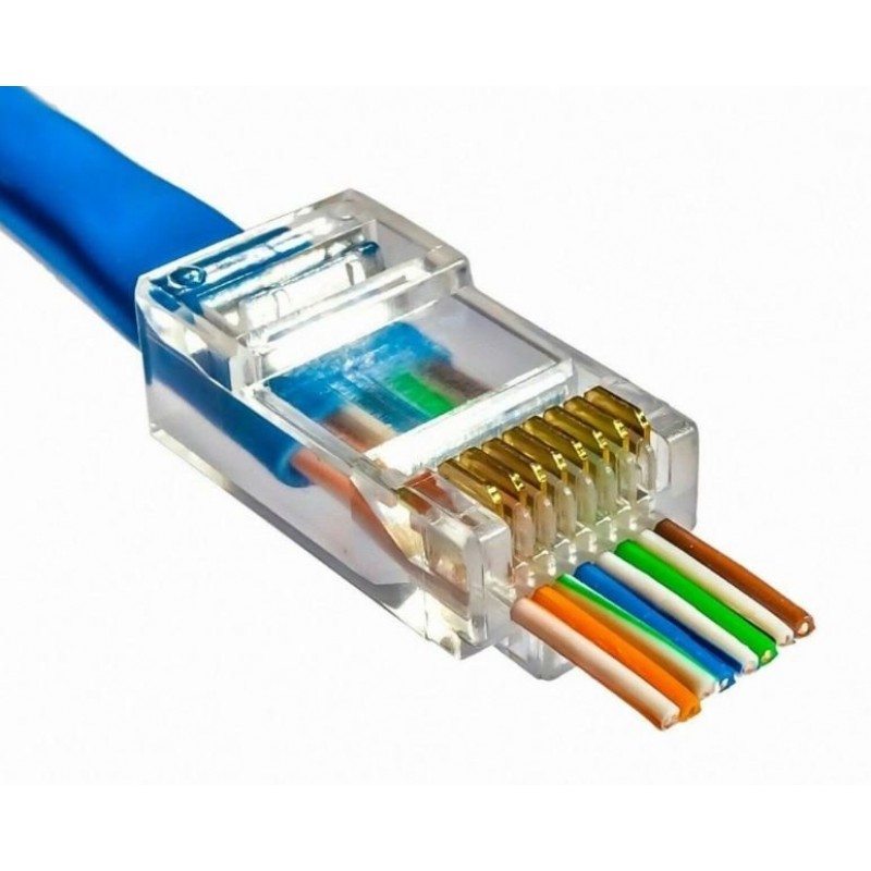 FULLY H-607K EZ YENİ NESİL RJ45 CAT5/CAT6 8P/8C AÇIK UÇLU SOKET (100'LÜK PAKET)