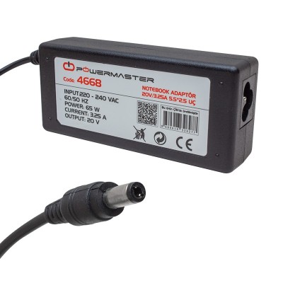 20 VOLT - 3.25 AMPER 5.5*2.5 AMPER IBM NOTEBOOK ADAPTÖR