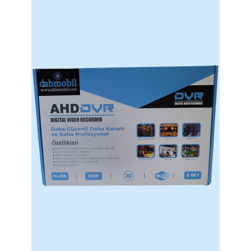 DABMOBİL 8 KANAL 1080N AHD DVR KAYIT CİHAZI 5MP HD XMEYE