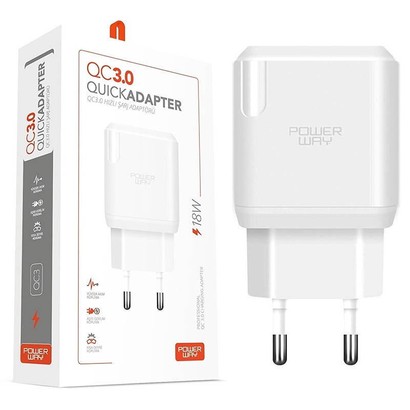 DABMOBİL  QCL30 HIZLI 3000 MA 18W LIGHTNING ŞARJ KAFA BAŞLIK ADAPTÖRÜ